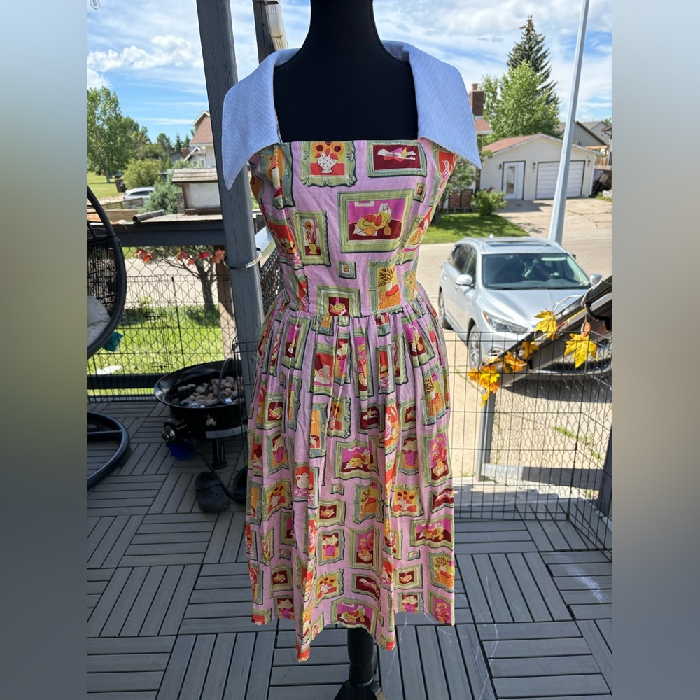 NWT Retro Wearing History of California Portrait Patterned Dress! (M)